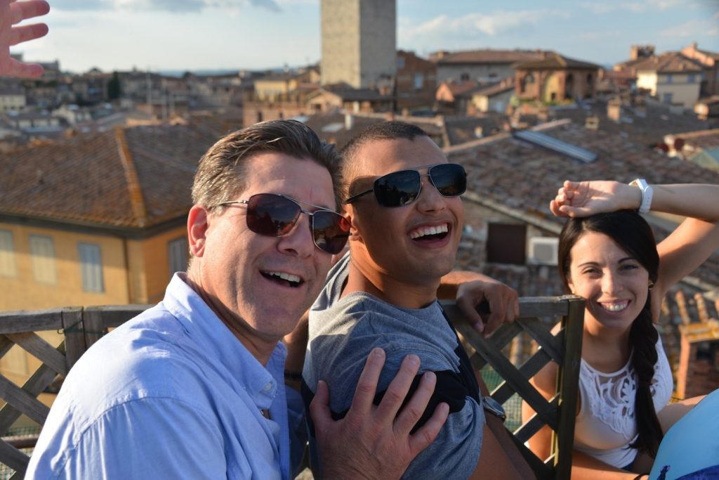 These seats for the Palio di Siena must be purchased