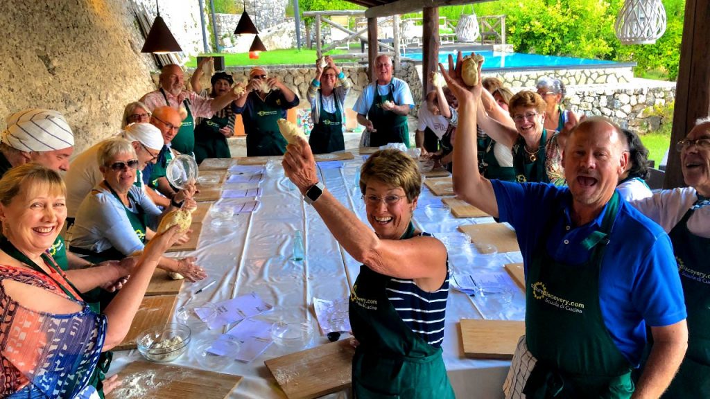Our Amalfi Coast Vacations have 100% hands on cooking classes