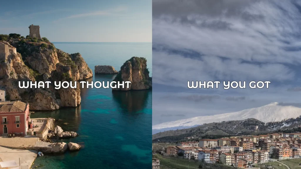 Compare what you expect from a 1 Euro House in Sicily to what you really get