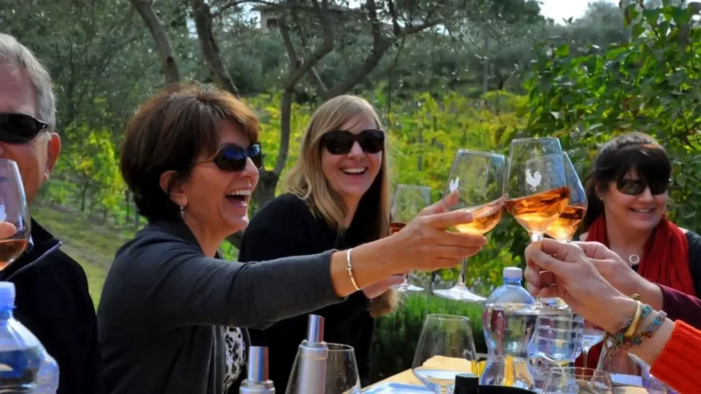 CDV small group at a tuscan winery