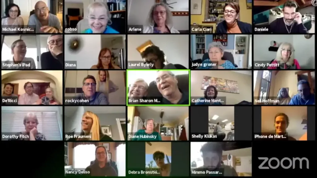 Zoom call with guests during Covid lockdowns